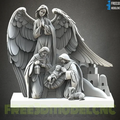 free STL files for cnc wood carving, CNC Router Laser & 3D Printer, Birth of Jesus 4,3D animals,3d cnc files, design for 3d printing, best free STL 3d
